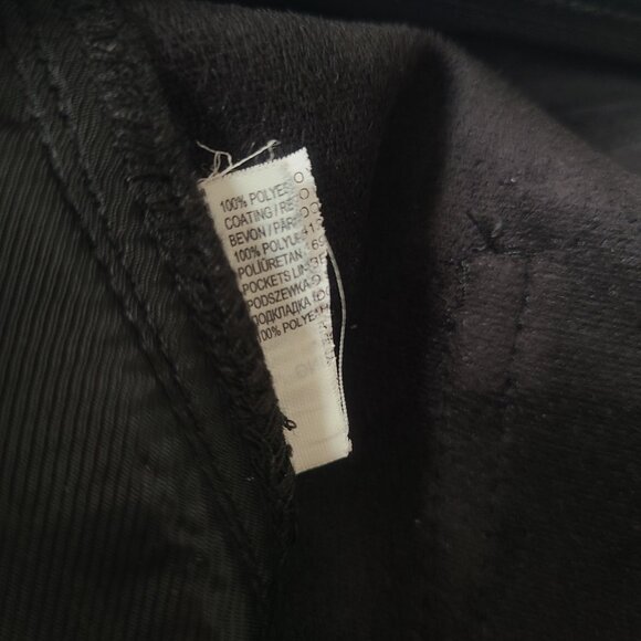 Mango MNG Black Vegan Faux Leather Straight Leg Ankle Pants Size 12 - Picture 7 of 9